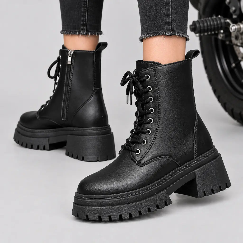 EKON Rebel Plush-Lined Platform Boots