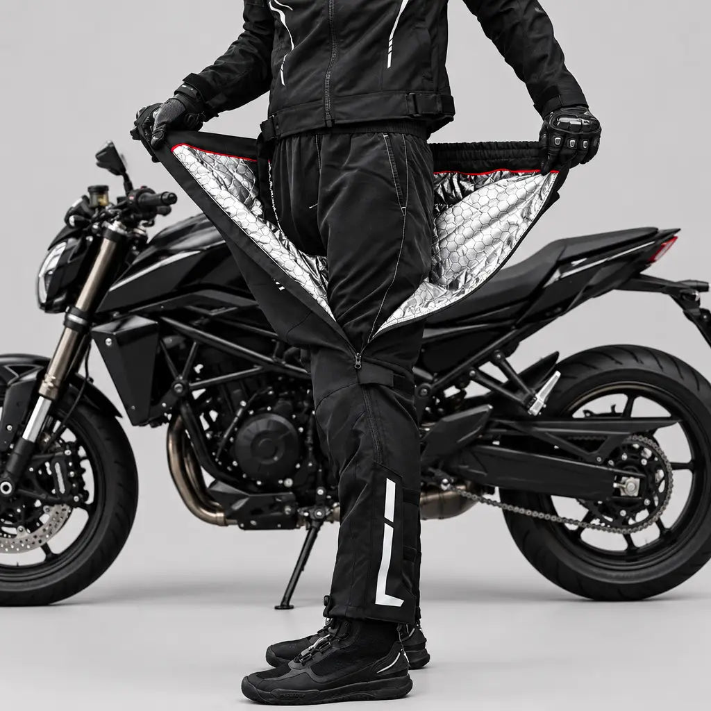EKON Heated Motorcycle Overpants with Knee Armor