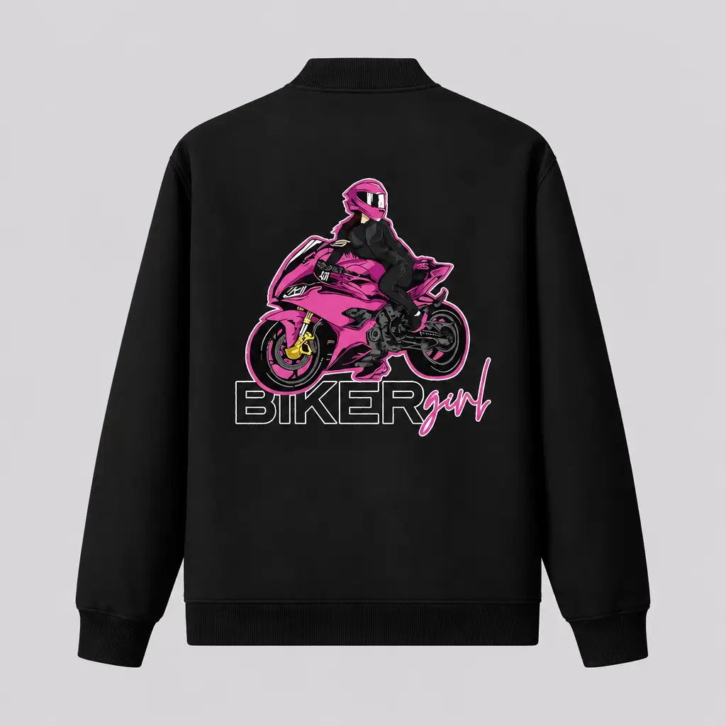 EKON Pink Rider Graphic Zip-Up Jacket