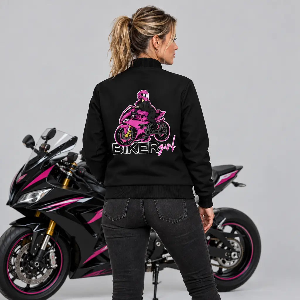 EKON Pink Rider Graphic Zip-Up Jacket