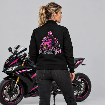 EKON Pink Rider Graphic Zip-Up Jacket