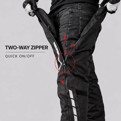 EKON Armored Quick-Zip Winter Motorcycle Overpants