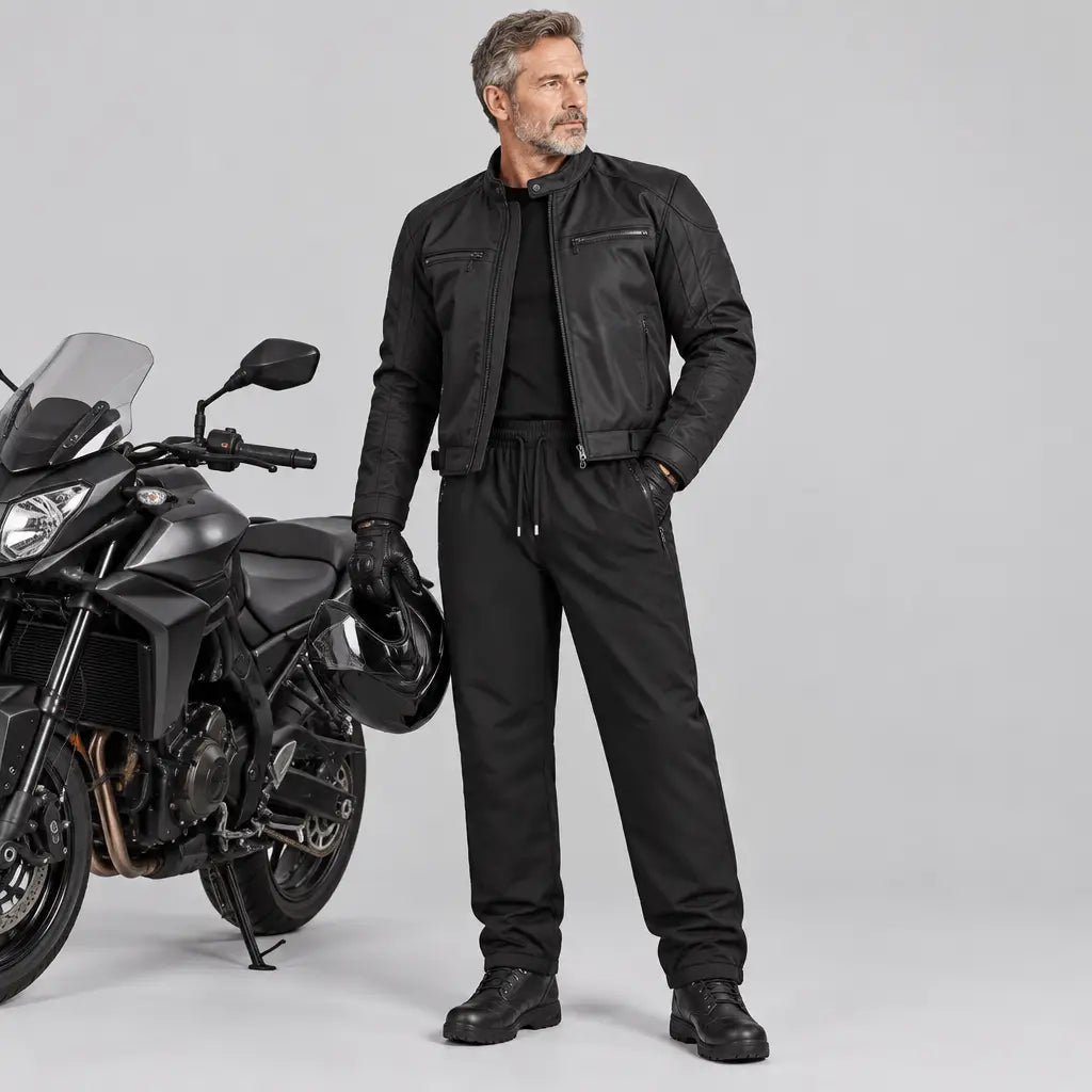 EKON Fleece-Lined Straight-Leg Thermal Pants