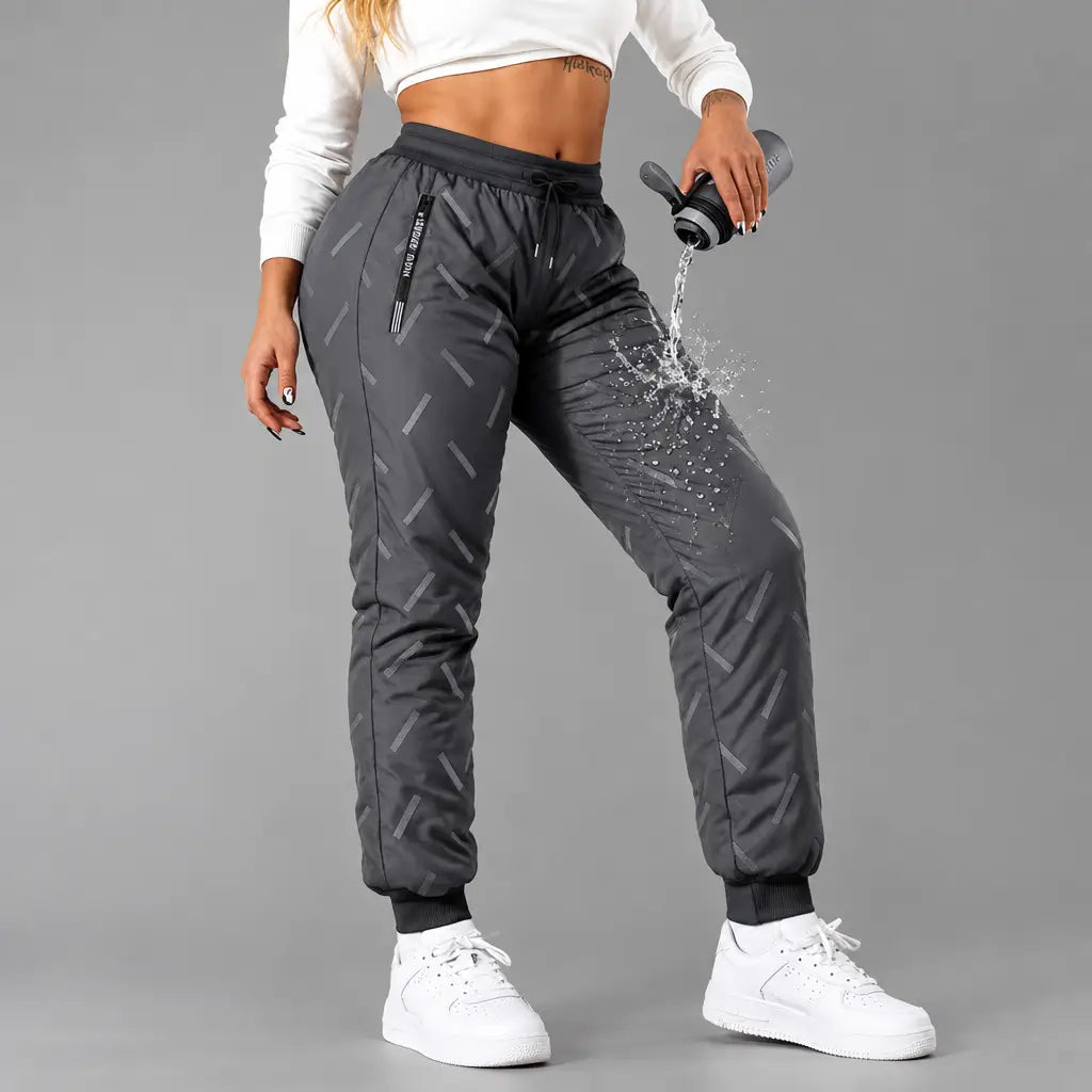 EKON Women’s Patterned Fleece-Lined Winter Pants