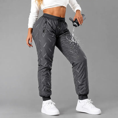 EKON Women’s Patterned Fleece-Lined Winter Pants