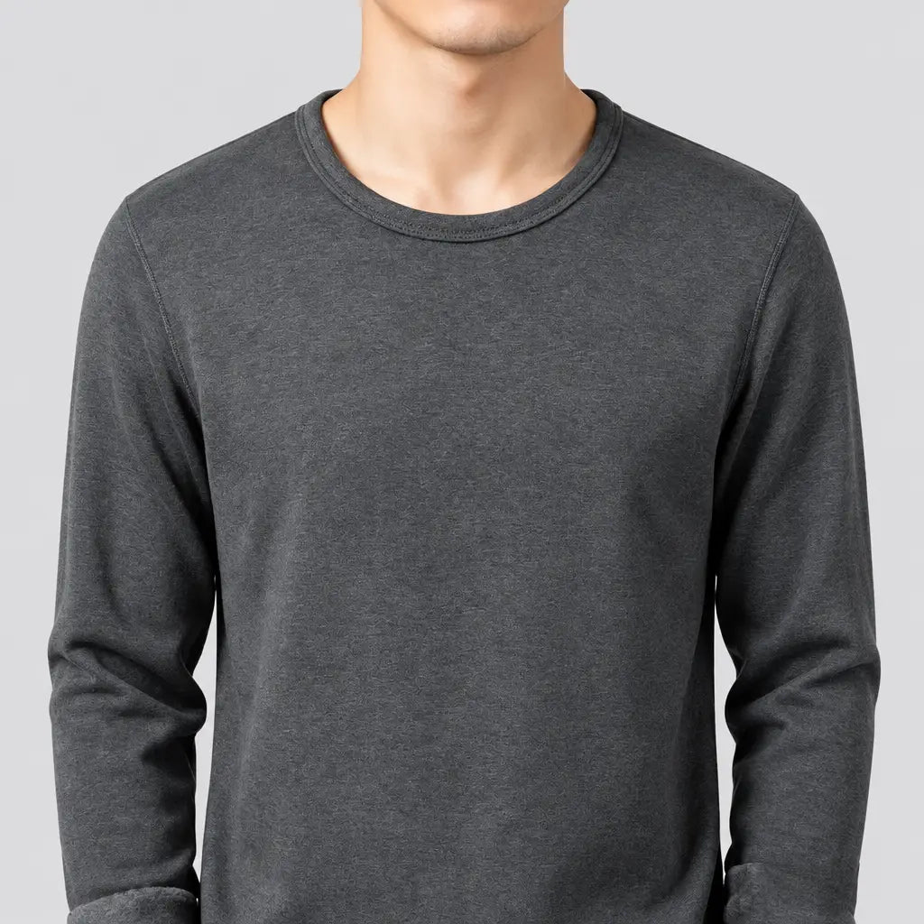 EKON Men’s Plush-Lined Crewneck Thermal Top