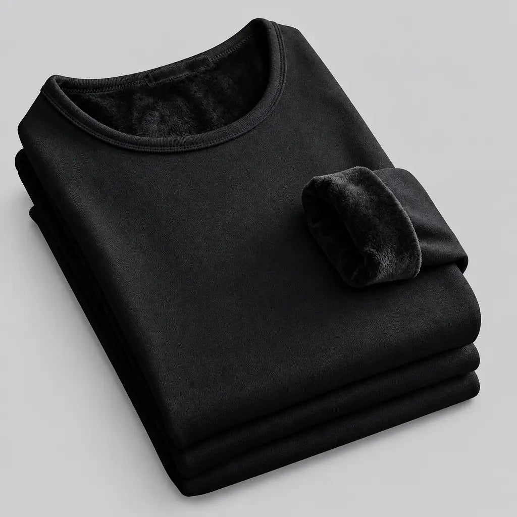 EKON Men’s Plush-Lined Crewneck Thermal Top