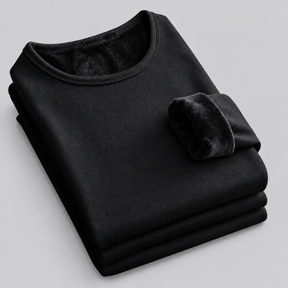 EKON Men’s Plush-Lined Crewneck Thermal Top