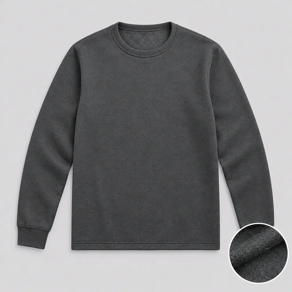 EKON Men’s Plush-Lined Crewneck Thermal Top