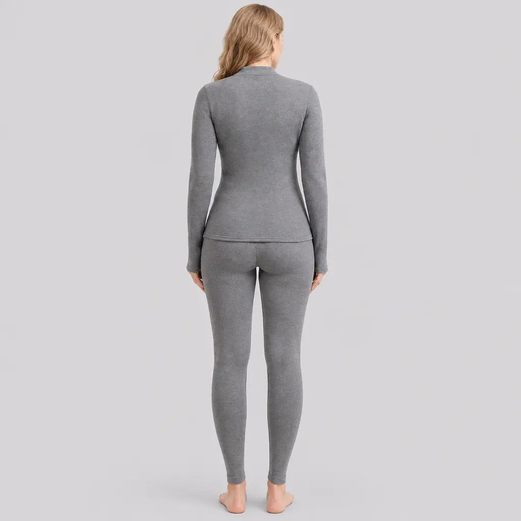 EKON Women’s Fleece-Lined Thermal Underwear Set