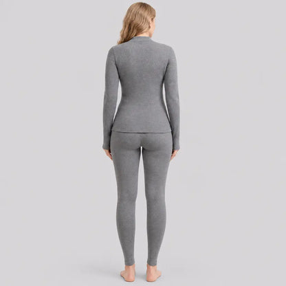 EKON Women’s Fleece-Lined Thermal Underwear Set