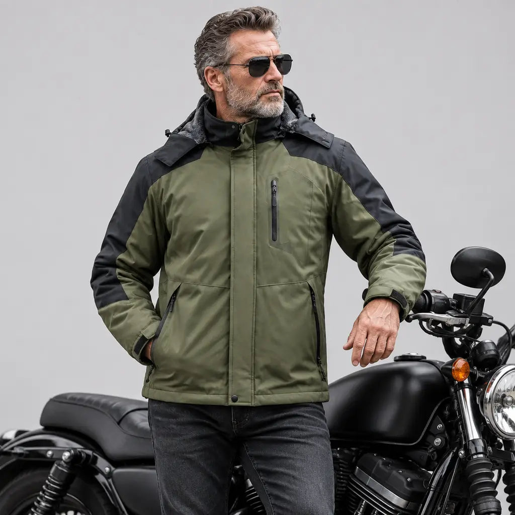 EKON Six-Zone Heated Hooded Outdoor Jacket