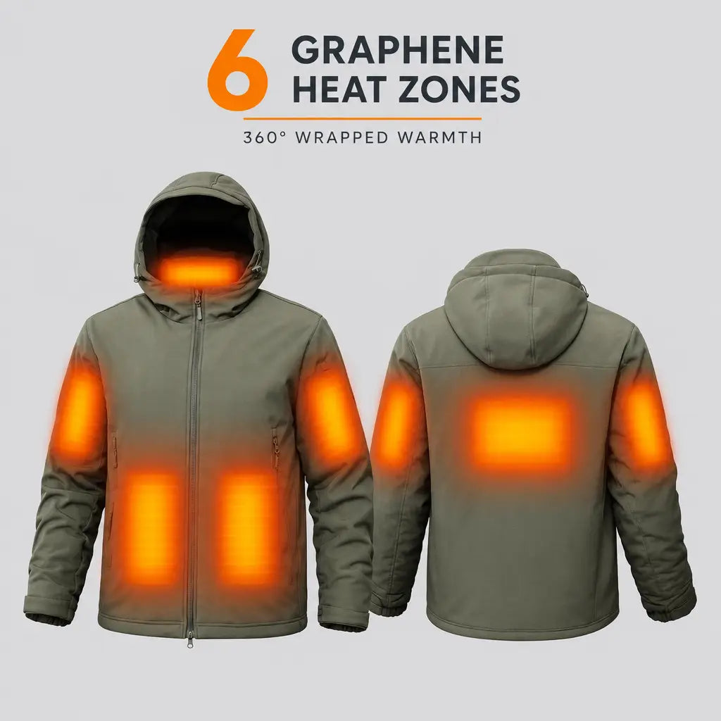 EKON RideWarm Heated Hooded Jacket
