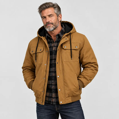 EKON Flap-Pocket Heated Hooded Jacket