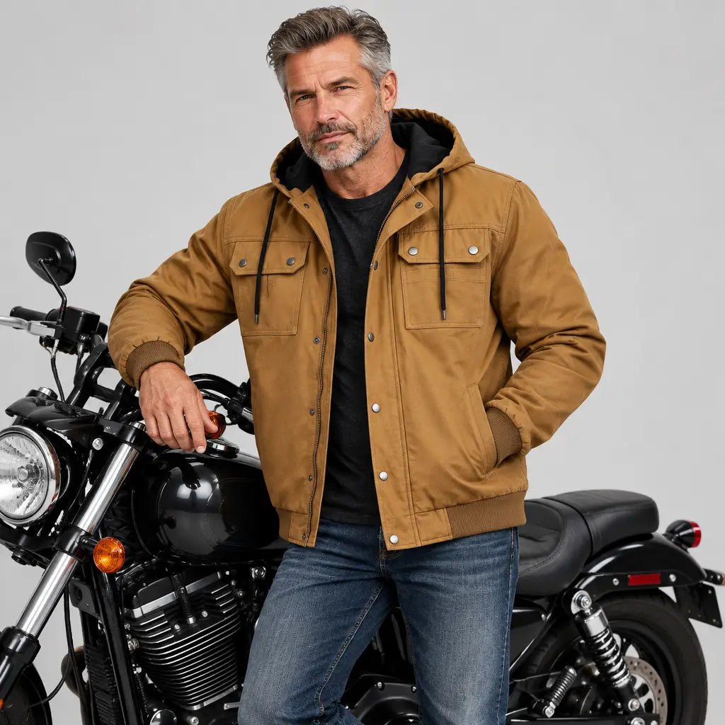 EKON Flap-Pocket Heated Hooded Jacket