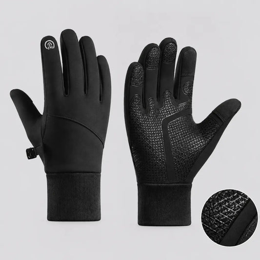 EKON Textured Palm Touchscreen Riding Gloves Black