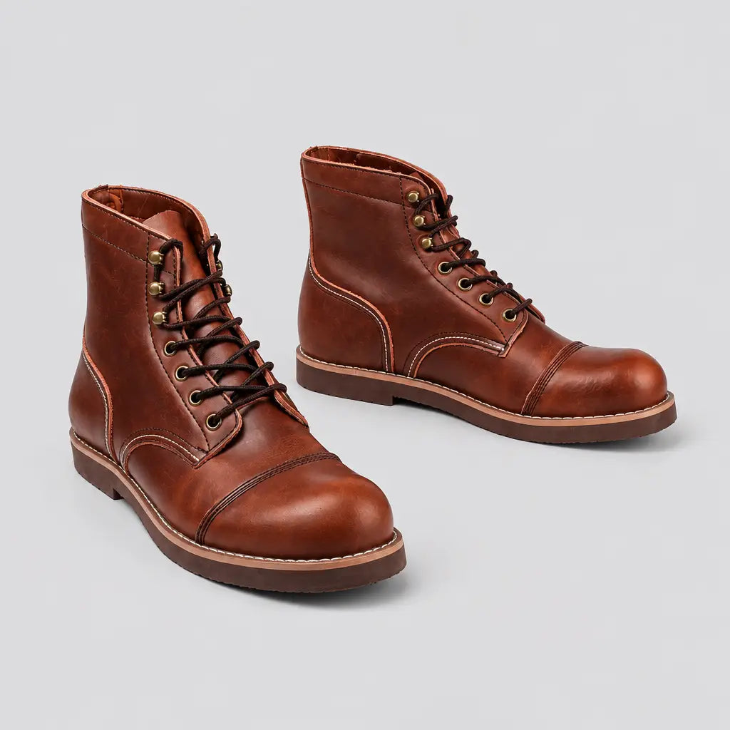 EKON HeritageWelt Cap-Toe Leather Boots
