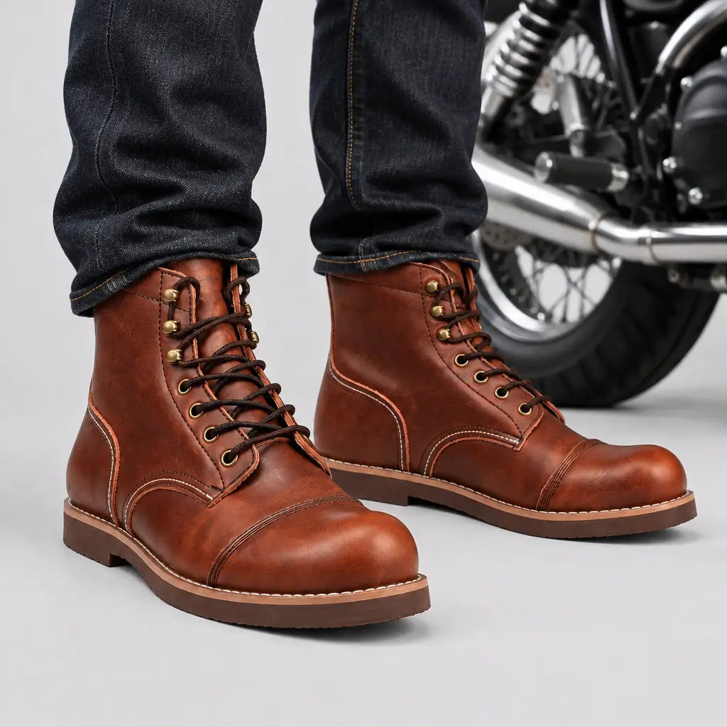 EKON HeritageWelt Cap-Toe Leather Boots