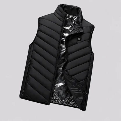 EKON Quilted Stand-Collar Heated Vest