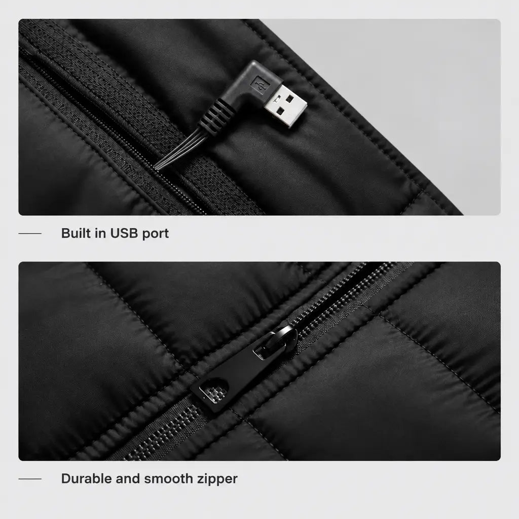 EKON FlexFit Quilted Heated Vest
