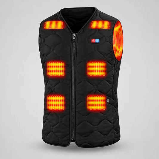 EKON HexQuilt Heated V-Neck Vest