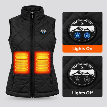 EKON Diamond-Quilted Six-Zone Heated Vest