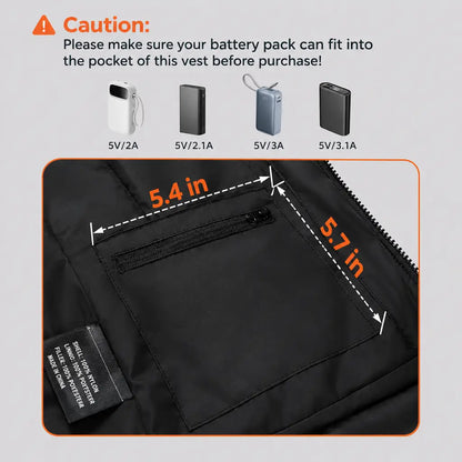 EKON Diamond-Quilted Six-Zone Heated Vest