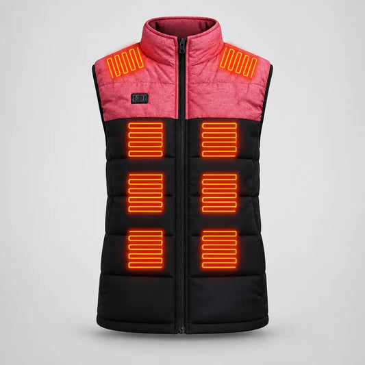 EKON Pink-Yoke Heated Stand-Collar Vest 2XL (16US)