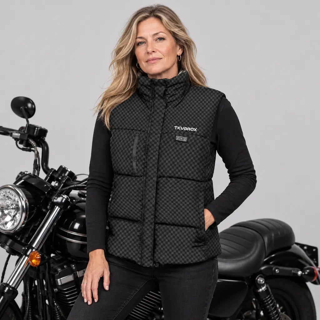 EKON Woman’s Checkerboard Heated Vest