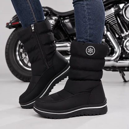 EKON Women’s Quilted Side-Zip Winter Boots