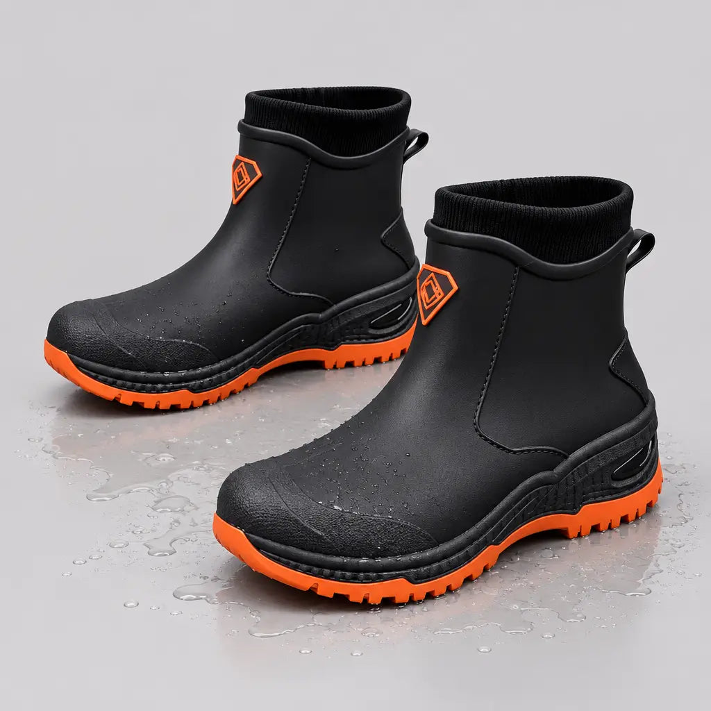 EKON Winter Fleece-Lined Ankle Rain Boots