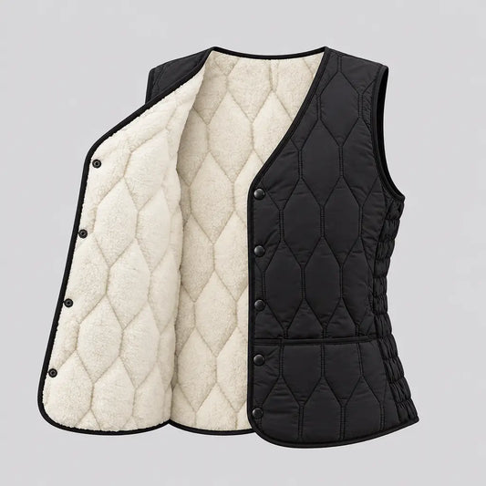 EKON Women’s Geometric-Quilted Vest