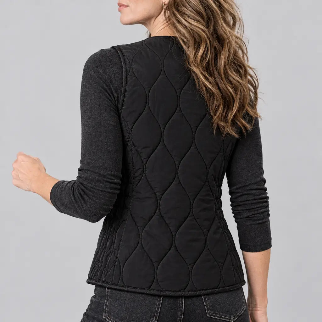 EKON Women’s Geometric-Quilted Vest