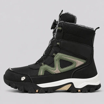 EKON DialFit Plush-Lined Winter Boots Black Green