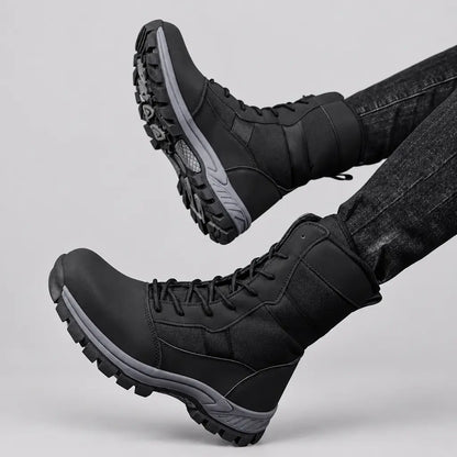 EKON Roadline Moto-Style Lace-Up Boots