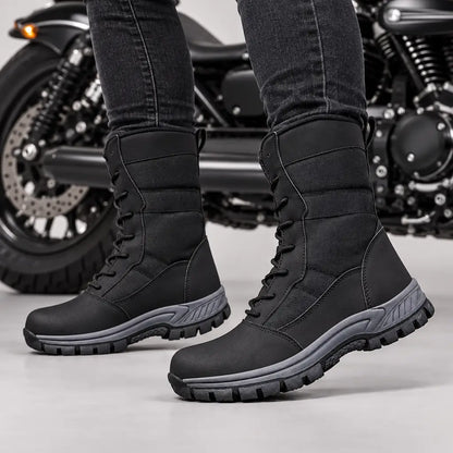 EKON Roadline Moto-Style Lace-Up Boots