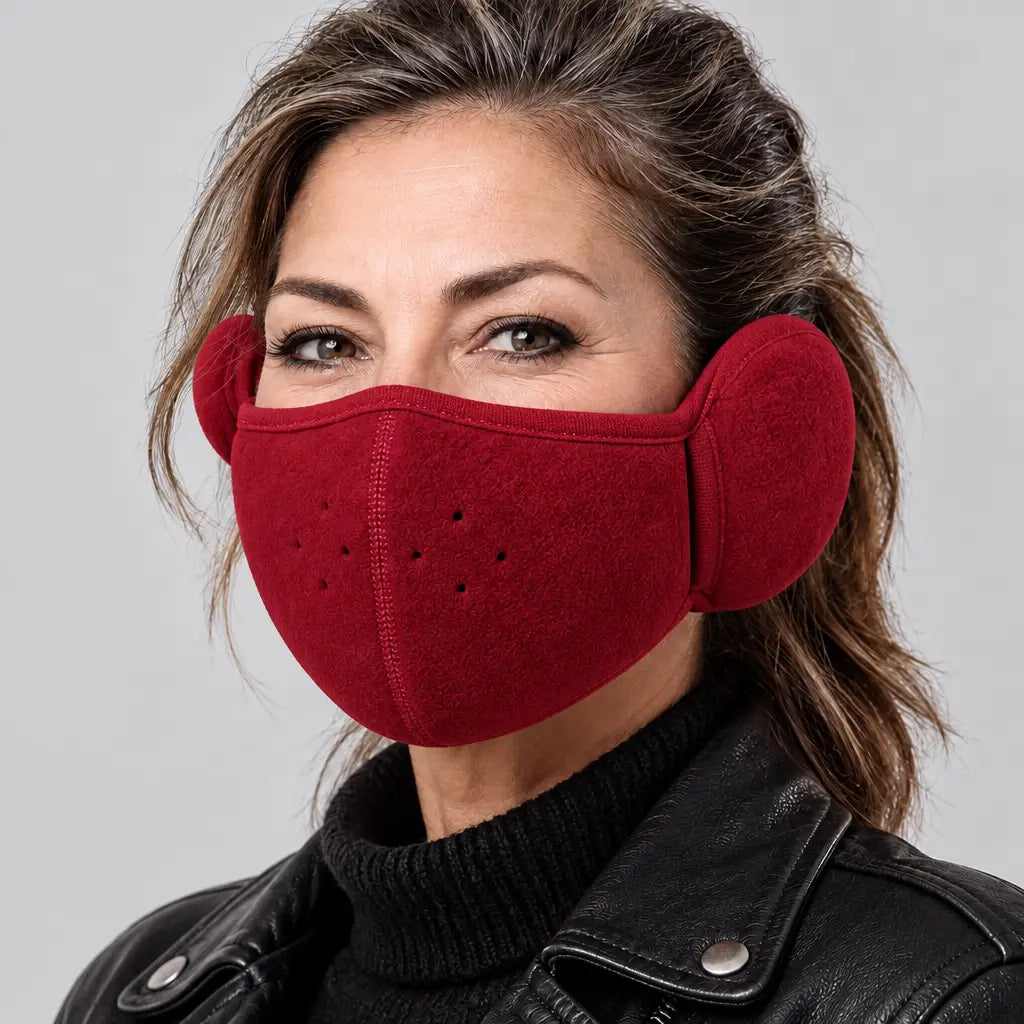 EKON EarWrap Winter Face Warmer Red