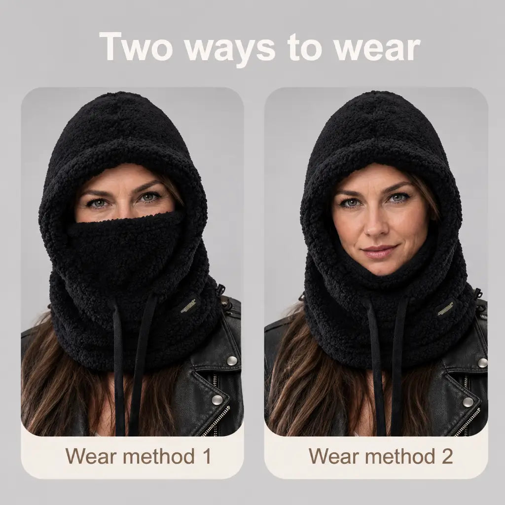 EKON CozyHood 3-in-1 Plush Winter Balaclava