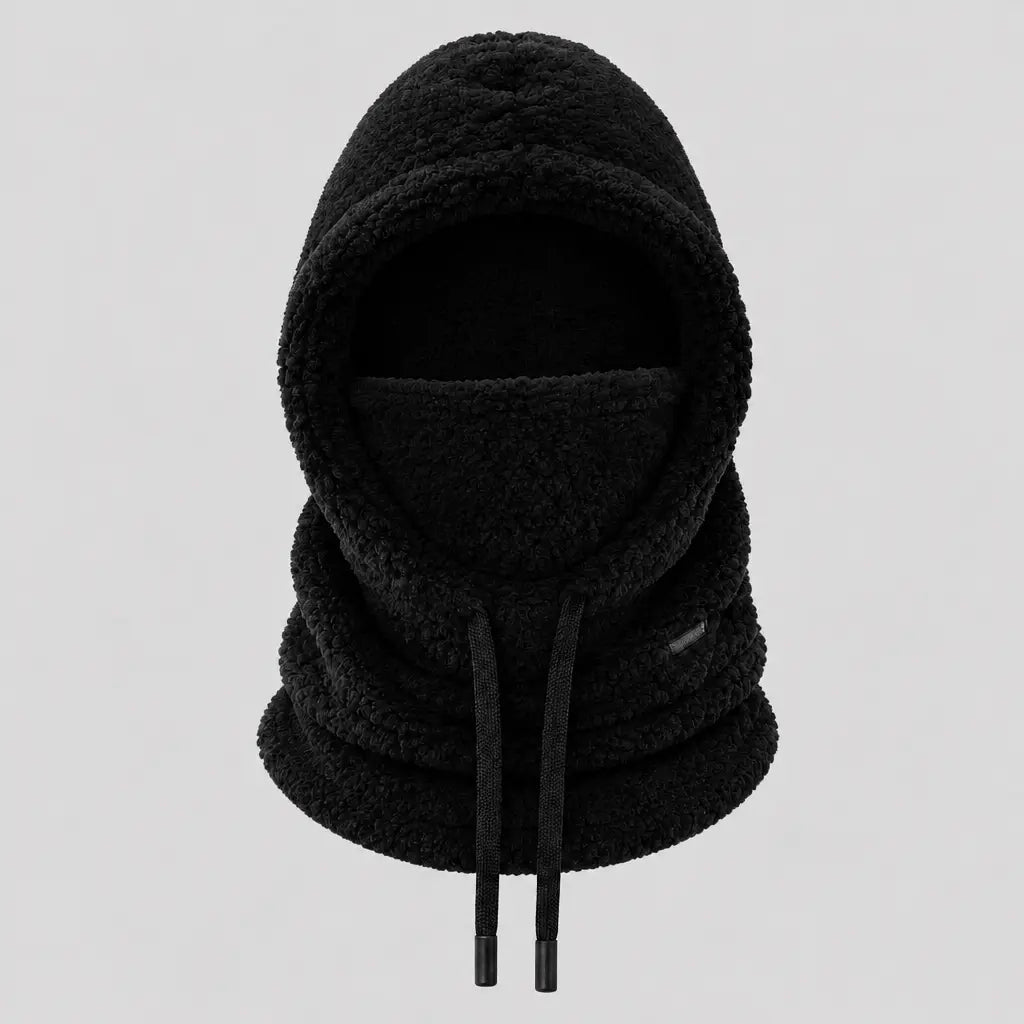 EKON CozyHood 3-in-1 Plush Winter Balaclava Black