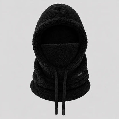 EKON CozyHood 3-in-1 Plush Winter Balaclava Black