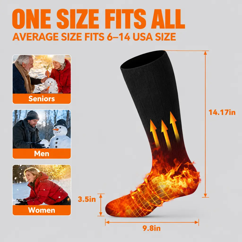 EKON Three-Level Rechargeable Heated Socks