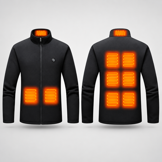 EKON Heated Stand-Collar Zip-Up Jacket