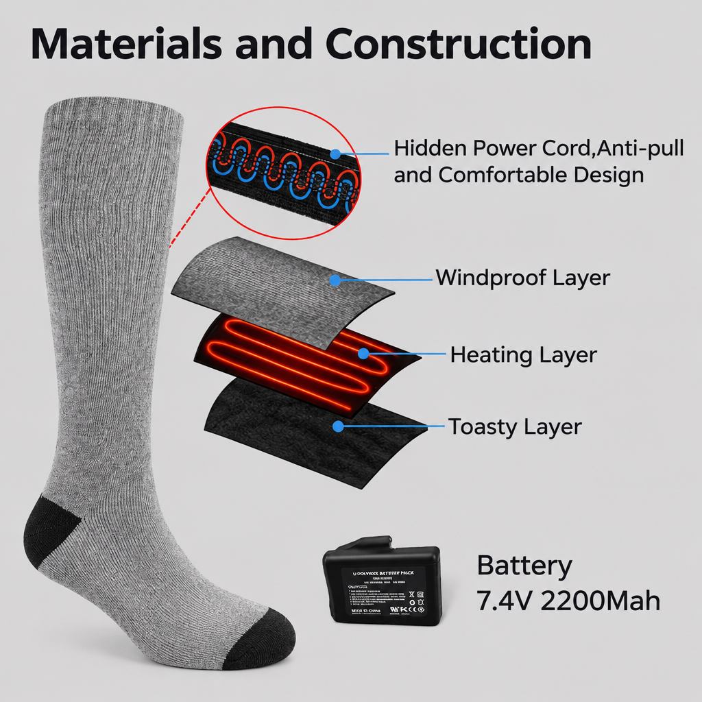 EKON Full-Toe Heated Motorcycle Socks