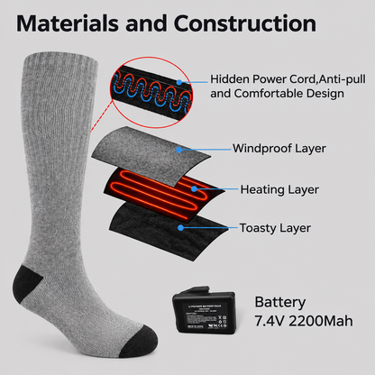 EKON Full-Toe Heated Motorcycle Socks