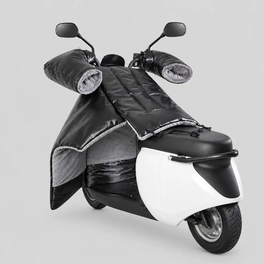 EKON SplitWrap Quilted Scooter Apron & Handlebar Mitts Black