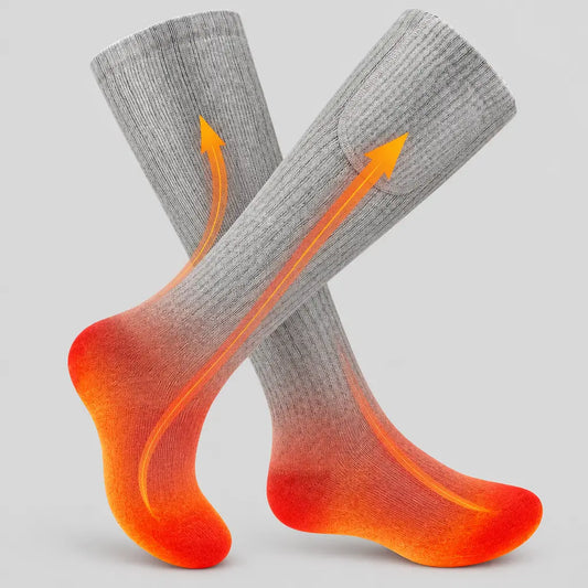 EKON Full-Toe Heated Motorcycle Socks Gray