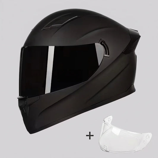 EKON Racing Full-Face Helmet with Dual Visors