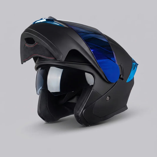 EKON Iridescent Modular Helmet Blue