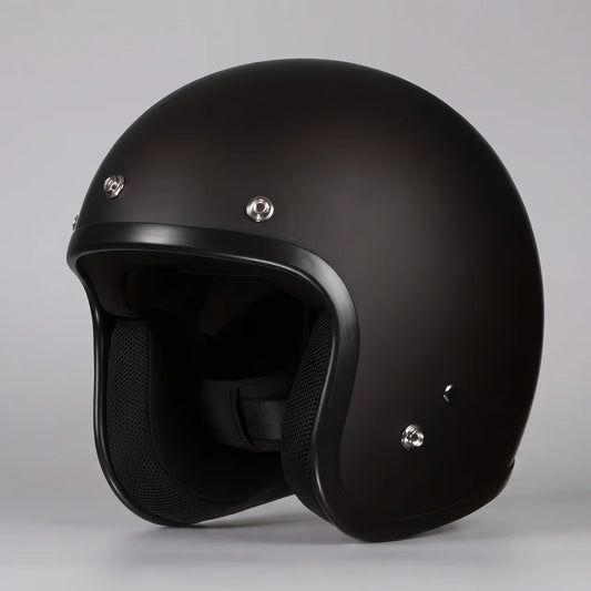 EKON 3/4 Open-Face Rider Helmet Matte Black