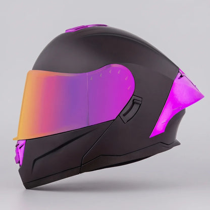 EKON Purple Iridescent Modular Helmet
